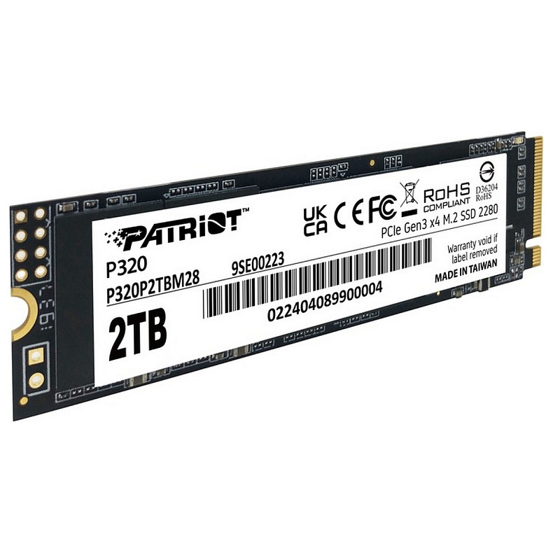 SSD диск 2TB Patriot P320 M.2 2280 PCIe 3.0 x4 NVMe TLC (P320P2TBM28)