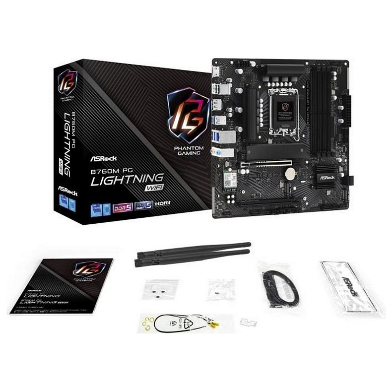 Материнская плата ASRock B760M PG Lightning WiFi Socket 1700