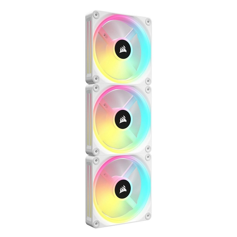 Вентилятор Corsair iCUE Link QX120 RGB PWM PC Fans Starter Kit with iCUE Link System Hub White