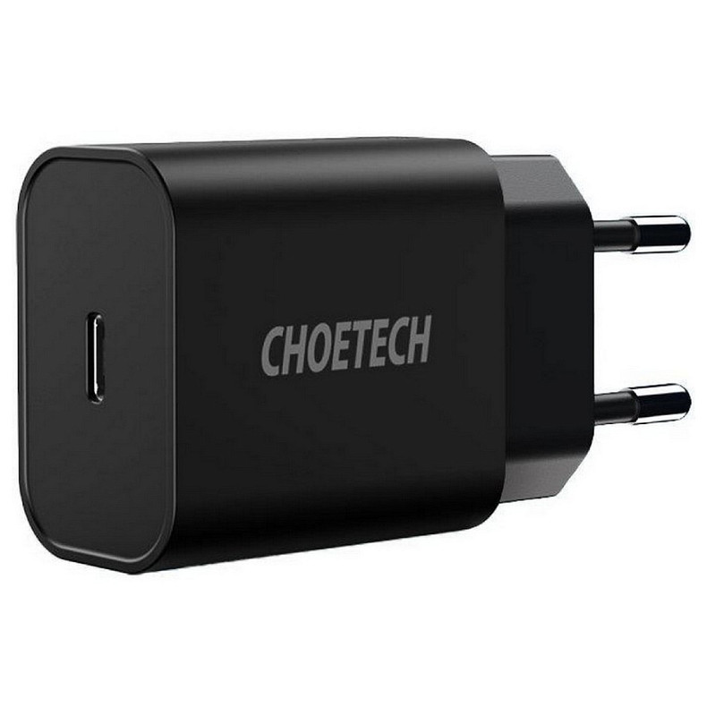 Зарядний пристрій 1xUSB 20W (1 USB-C) PD matte wall charger чорний Choetech