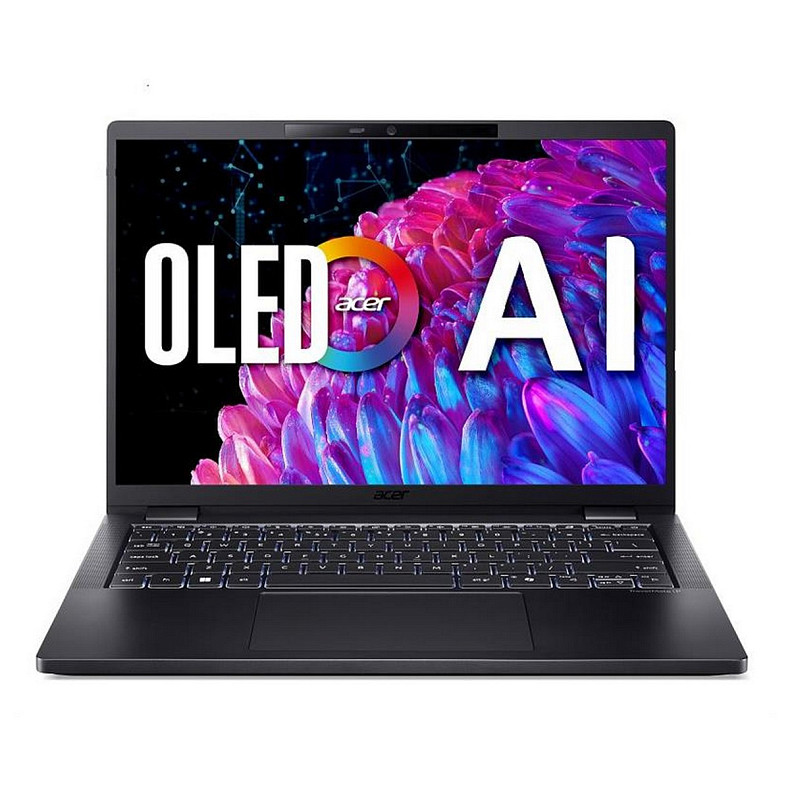 Ноутбук Acer TravelMate TMP614-73 14" 2.8K OLED, Intel U5-125H, 32GB, F1TB, UMA, Win11P, чорний