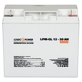 Аккумуляторная батарея LogicPower 12V 20AH (LPM-GL 12 - 20 AH) GEL