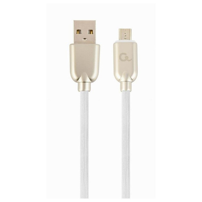 Кабель Cablexpert (CC-USB2R-AMmBM-1M-W) USB 2.0 A - microUSB, преміум, 1м, білий