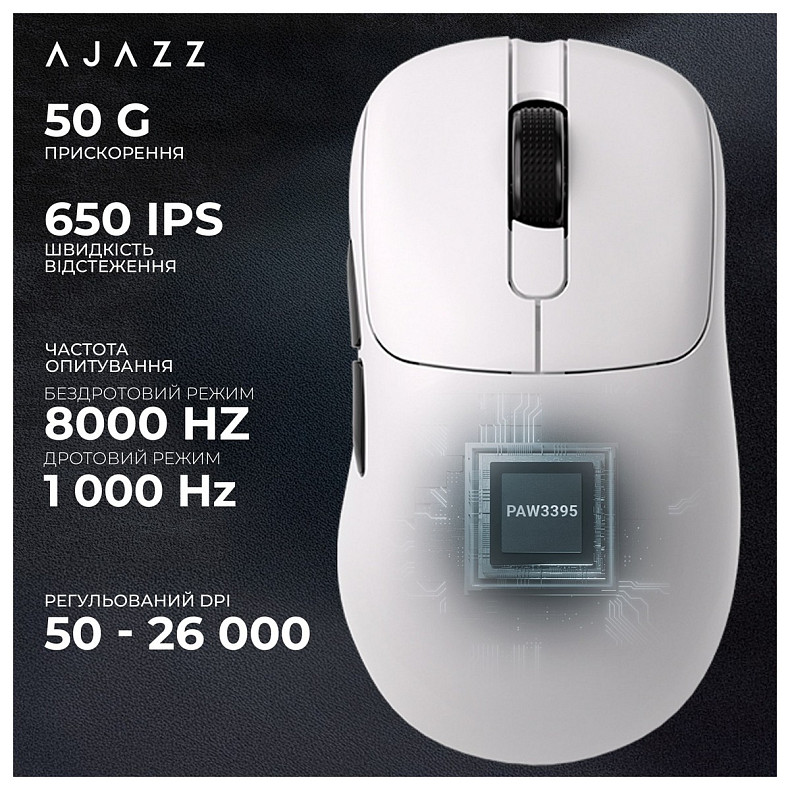 Миша Ajazz AJ179Pro White (AJ179-PRO-W)