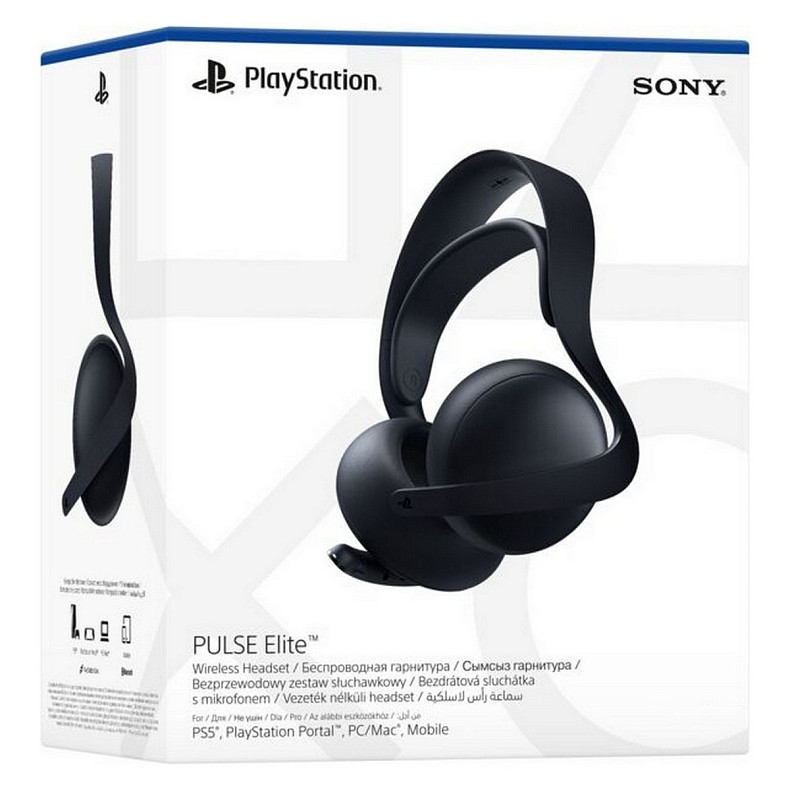 Гарнітура PlayStation PULSE Elite, WL, Midnight Black