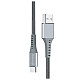 Кабель Grand-X USB-USB Type-C, 3A, 1.2м, Fast Сharge, Grey (FC-12G)