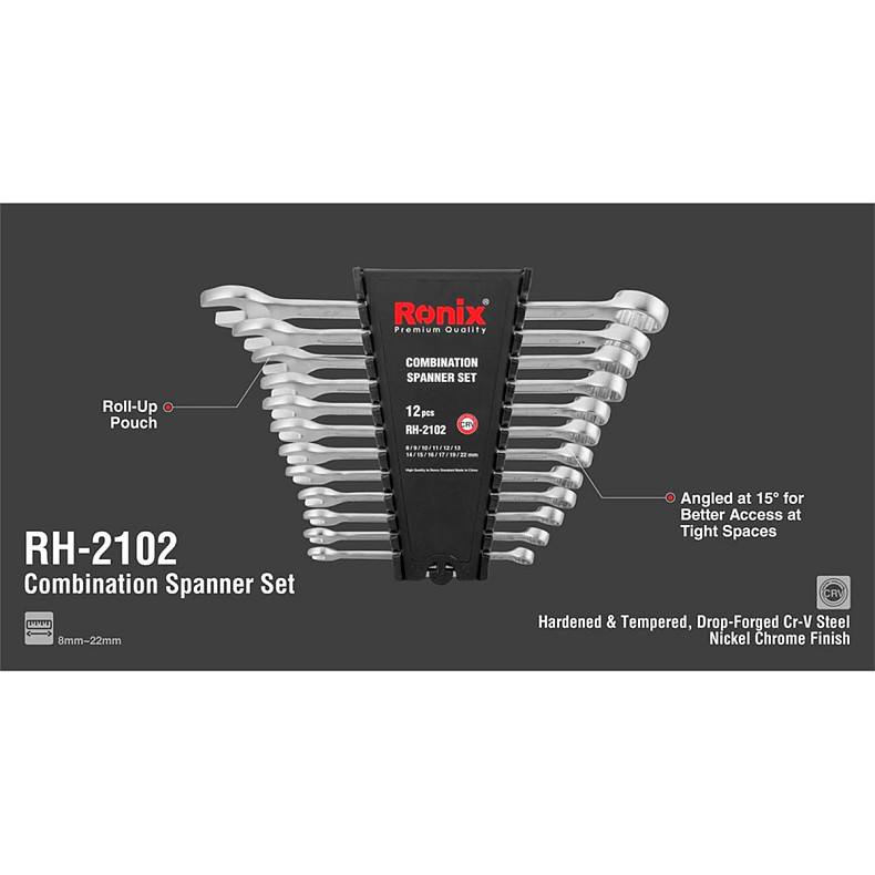 Набор гаечных ключей Ronix RH-2102
