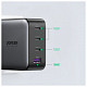 Зарядний пристрій 3xUSB 100W (3xType-C+USB QC4+) Tech Fast GAN Charger чорний CD226 Ugreen