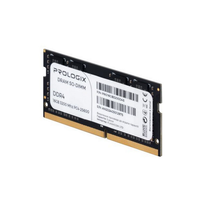 Модуль памяти SO-DIMM 16GB/3200 1.35V DDR4 Prologix (PRO16GB3200D4SX)