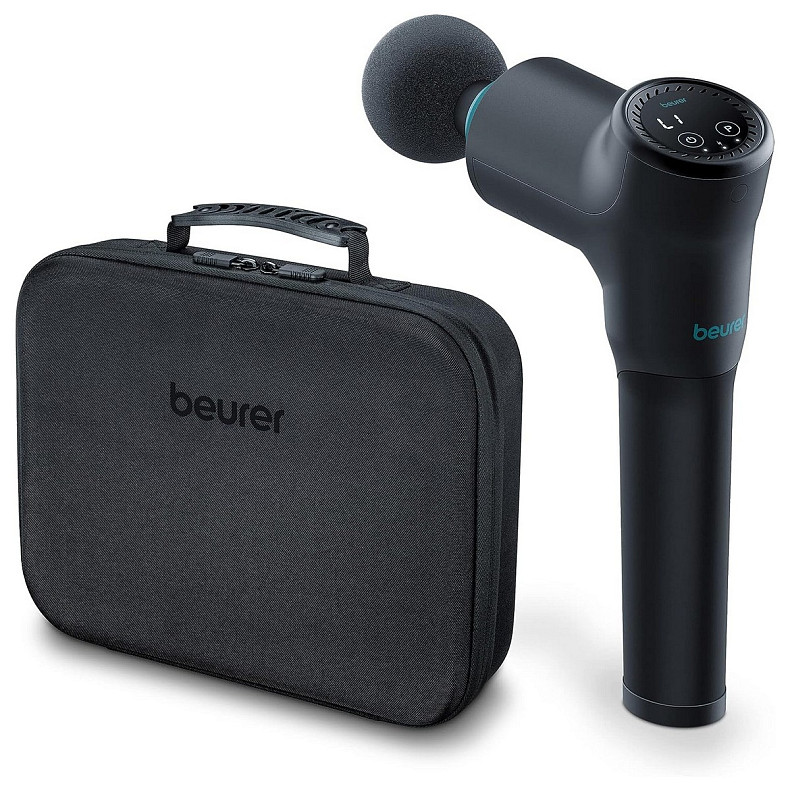 Масажер Beurer для тіла, літій- іонний акум., фасціальний, 5 насадок, чорний