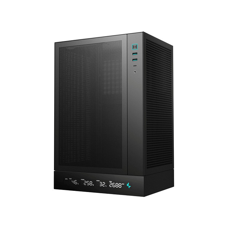 Корпус DeepCool CH170 Digital Black (R-CH170-BKNPI0D-G-1) без БП