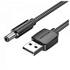 Кабель Vention USB-DC 5.5mm, 0.5m, Black (CEYBD)