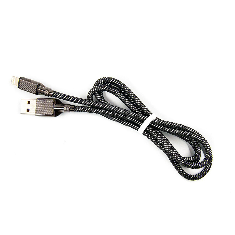 Кабель Dengos USB-Lightning 4A 1м Black (NTK-L-KPR-USB3-BLACK)