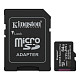 Карта пам'яті Kingston microSD 64GB C10 UHS-I A1 V10 R100MB/s + SD (SDCS3/64GB)