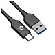 Кабель HP USB - USB-C, 1м, черный (DHC-TC102-1M)