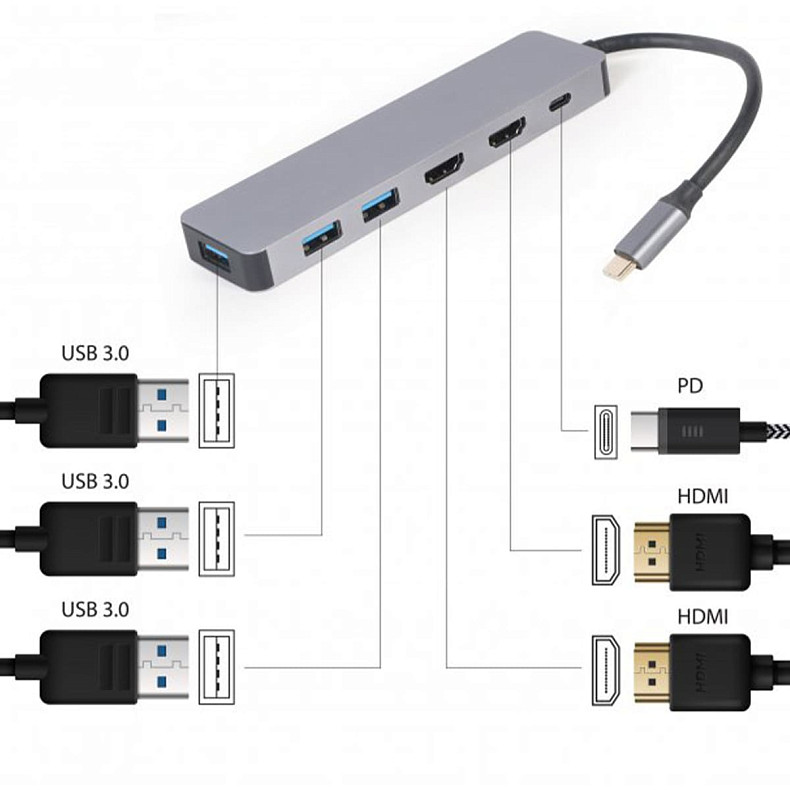 Док станція Cablexpert A-CM-COMBO3-03