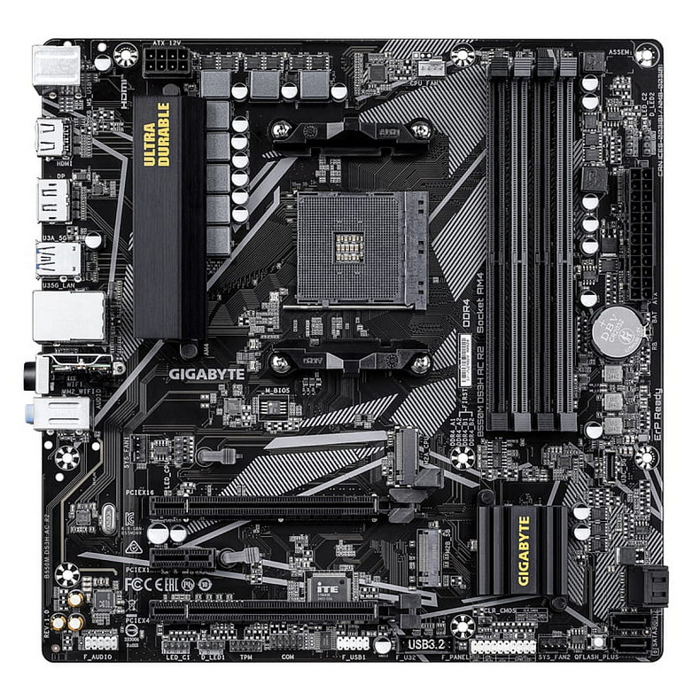 Материнская плата Gigabyte B550M DS3H AC R2 Socket AM4