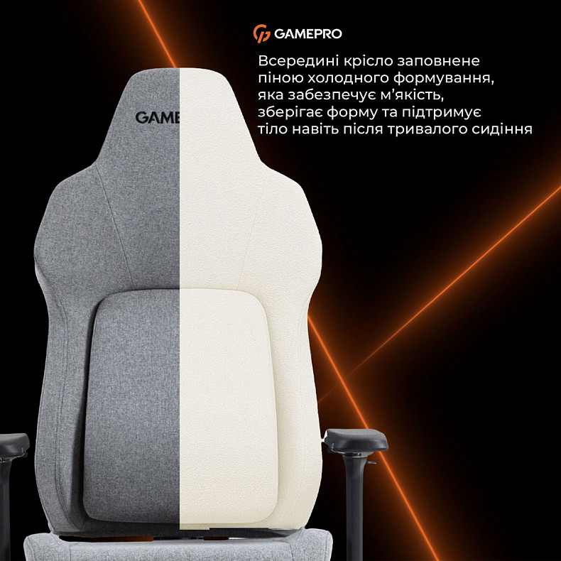 Кресло игровое GamePro GC925G Gray Black
