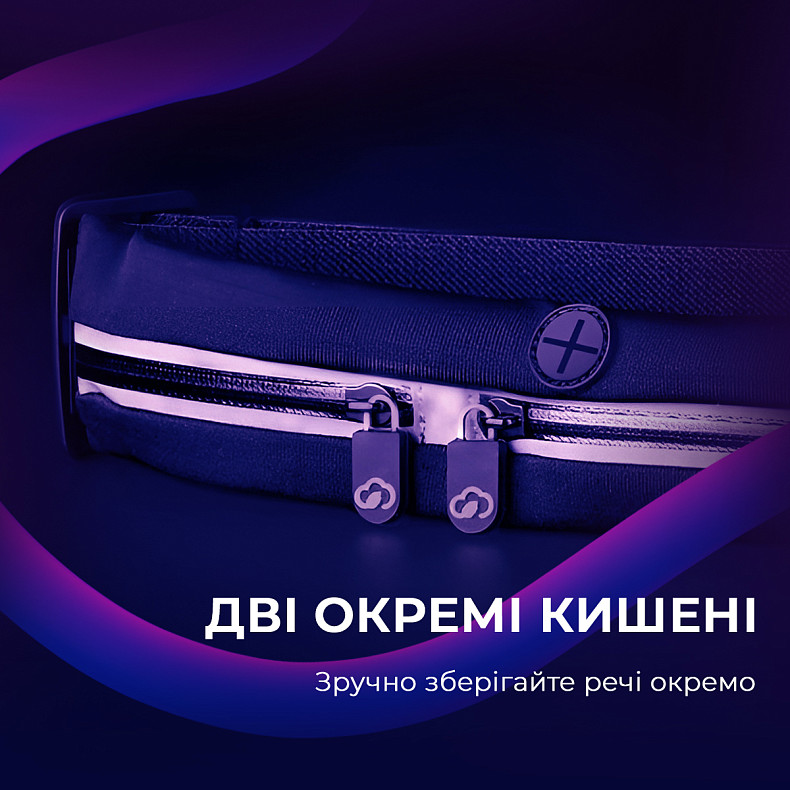 Спортивная сумка для бега на пояс YUNMAI Sports Waist bag Silver YMWP-F302