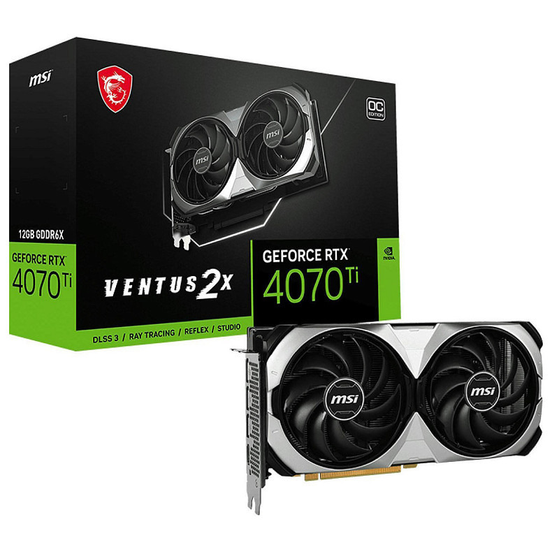 Видеокарта MSI GeForce RTX 4070 Ti 12GB GDDR6X VENTUS 2X OC