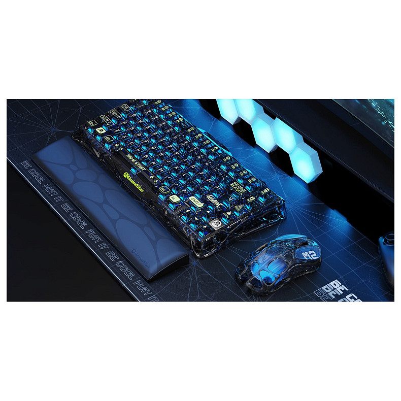 Миша GravaStar Mercury M2, BT/WL/USB-A, RGB, чорно-прозорий