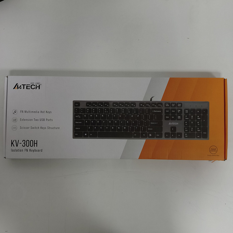 Клавиатура А4Tech KV-300H Grey/Black USB - Уценка