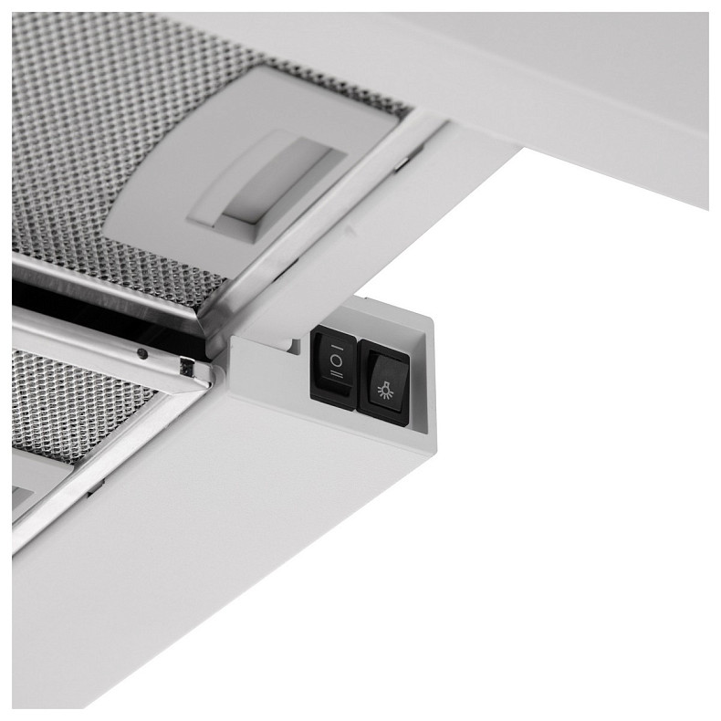 Витяжка Ardesto телескопічна, метал, 60см, 450м3ч, метал, 2х1Вт LED, кнопкове, білий