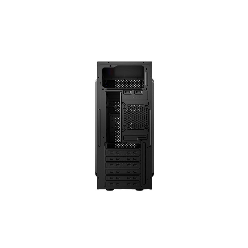 Корпус 2E Alfa E185-400, с БП 2E ATX400W, 1xUSB3.0, 2xUSB2.0, Perforated Side, ATX, черный