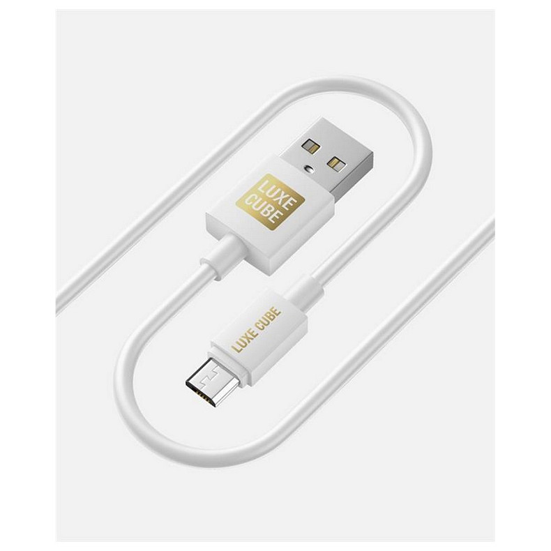 Кабель Luxe Cube USB-microUSB, 3А, 1м, білий (7775557575273)