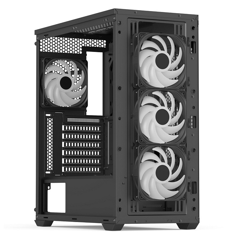 Корпус AeroCool D502A-G-BK-v1 (ACCM-DS02043.11) Black без БП