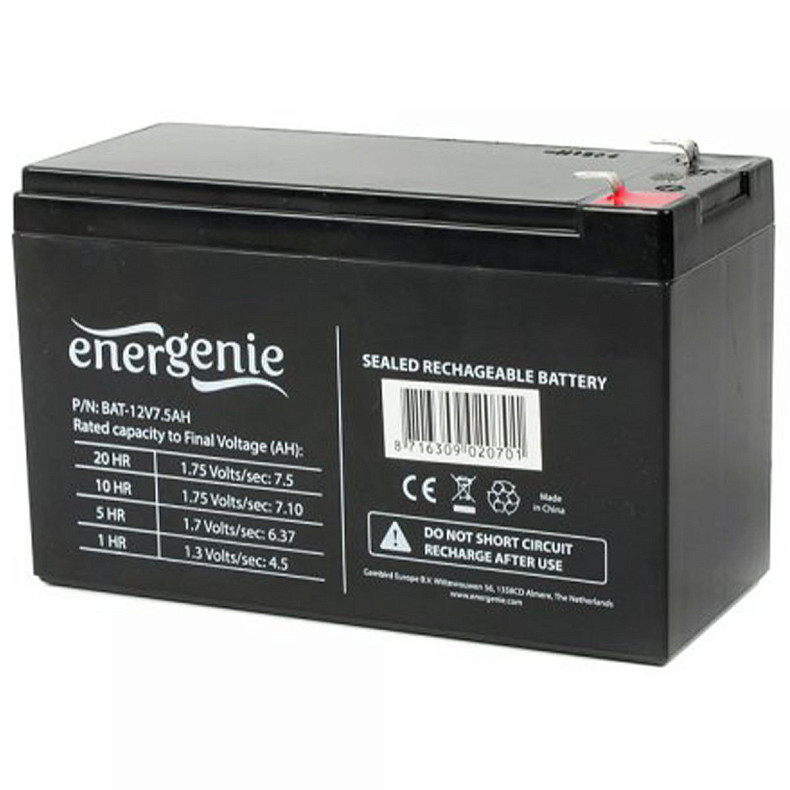 Аккумуляторная батарея Energenie 12 В 7.5 Aч (BAT-12V7.5AH)