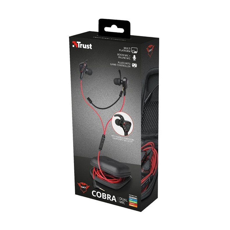 Гарнітура Trust GXT 408 Cobra Multiplatform 3.5mm RED