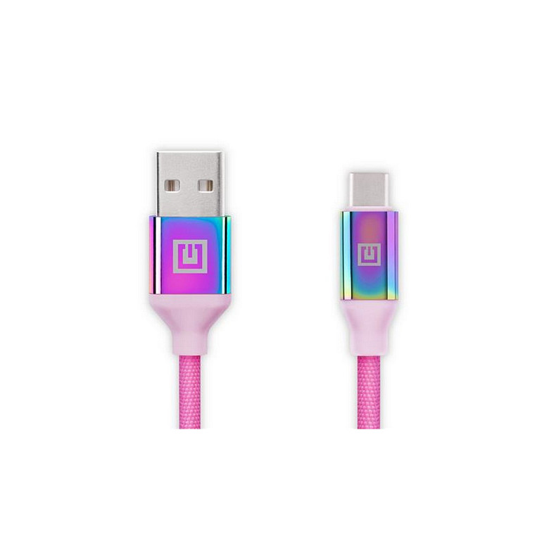 Кабель REAL-EL Premium Rainbow USB-USB Type C 1m (EL123500050)