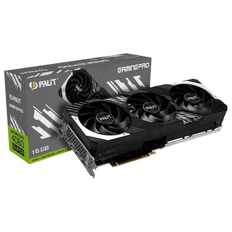 Відеокарта GF RTX 4080 Super 16GB GDDR6X GamingPro Palit (NED408S019T2-1032A)