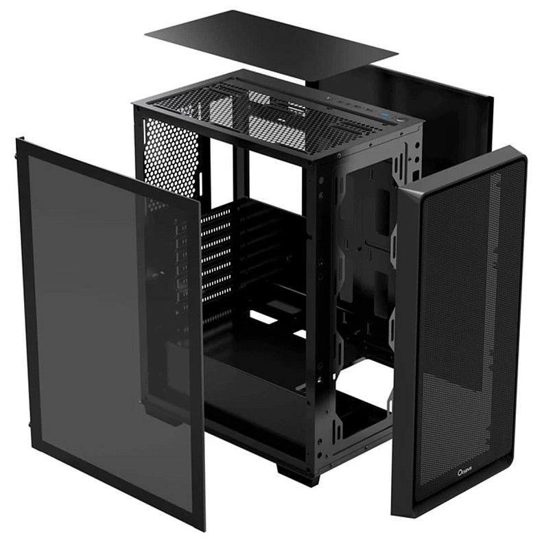 Корпус Ocypus GAMMA C60 W/O PSU, BK ATX (GAMMA-C60-BKG000XX-GL)