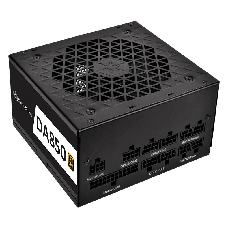 Блок питания SilverStone Decathlon(850W), >90%, 80+ Gold, 120мм, 1xMB 24pin(20+4), 2xCPU 8pin(4+4)