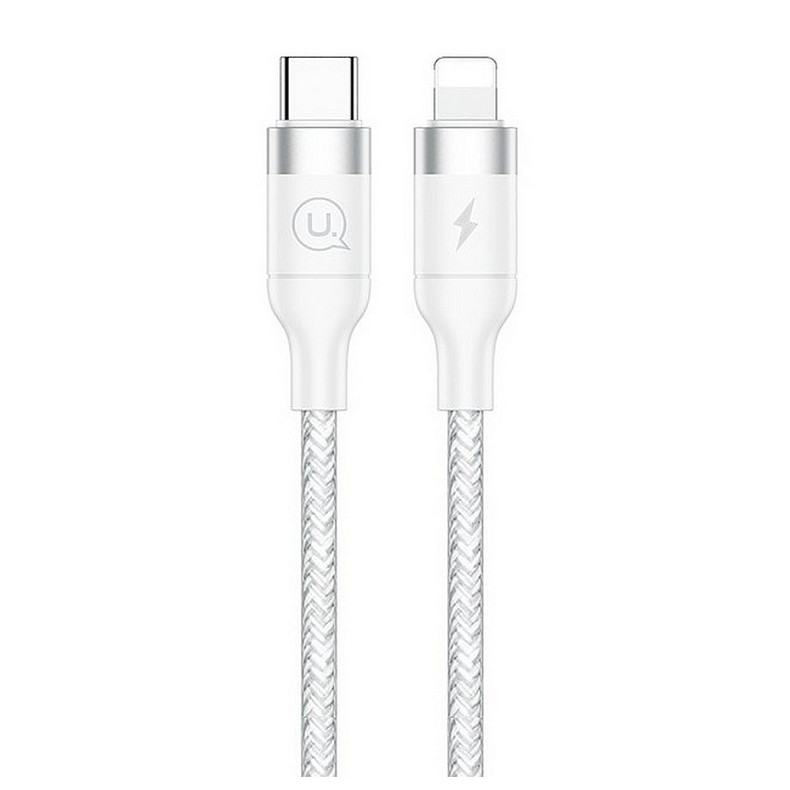 Кабель Usams US-SJ350 USB Type-C - Lightning, 1.2 м, White (SJ350USB02)