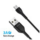 Кабель Grand-X USB-microUSB, Cu, 3A, 1м, Fast Сharge, Black (PM-03B)