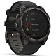 Спортивний годинник GARMIN Fenix 8 47mm Sapphire Solar Carbon Gray DLC Titanium with Black Silicone Band