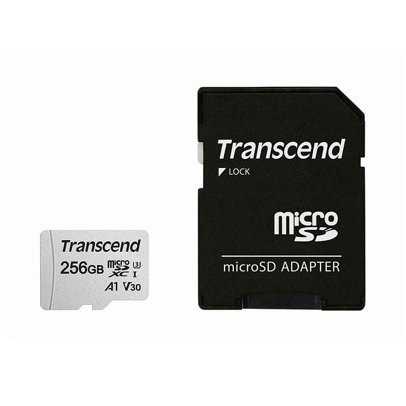 Карта памяти Transcend  256GB microSDXC C10 UHS-I R95/W45MB/s + SD адаптер