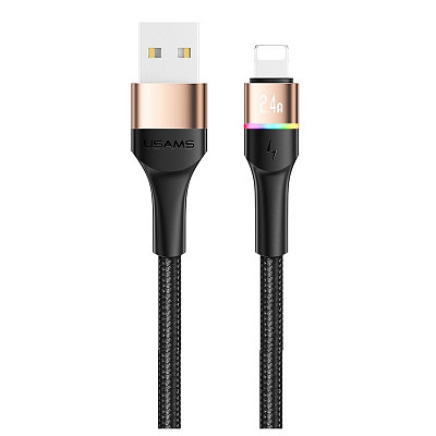 Кабель Usams US-SJ534 USB - Lightning, 1.2 м, Gold (SJ534USB02)