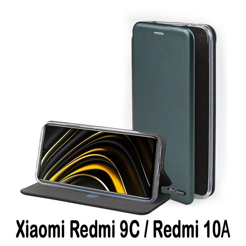 Чeхол-книжка BeCover Exclusive для Xiaomi Redmi 9C/Redmi 10А Dark Green (707950)