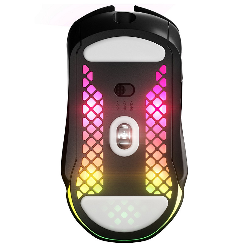 Мышка SteelSeries Aerox 5 Wireless RGB, 18000dpi., 9кн., черная