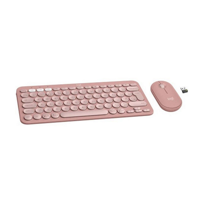 Комплект (клавиатура, мышь) Logitech Pebble 2 Combo Rose (920-012241)