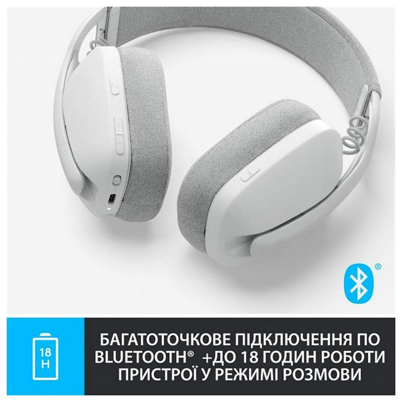 Bluetooth-гарнітура Logitech Zone Vibe 100 Wireless OffWhite (981-001219)