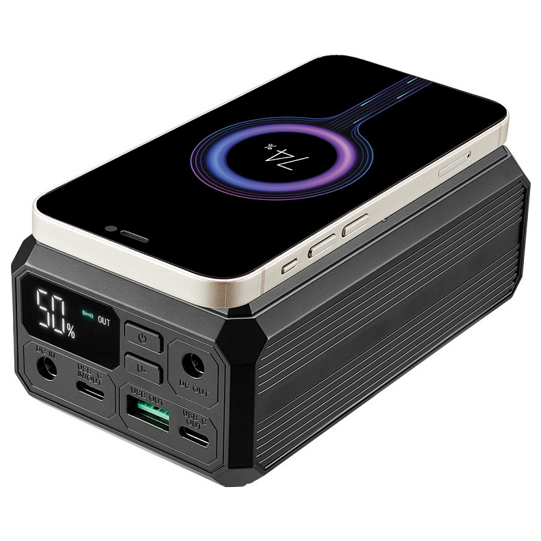 УМБ Sandberg 27000mAh Laptop DC12–24v 84W,100W PD, QC3.0, USB-A, 2xDC, 2xUSB-C, QI-10W, PowerThru