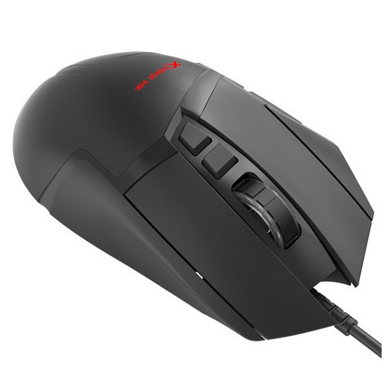 Мишка XTRIKE ME GM-520, ігрова 12800dpi, 9кн, RGB, високий профіль, чорна
