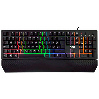 Клавиатура AOC GK200 Gaming RGB радужная подсветка USB