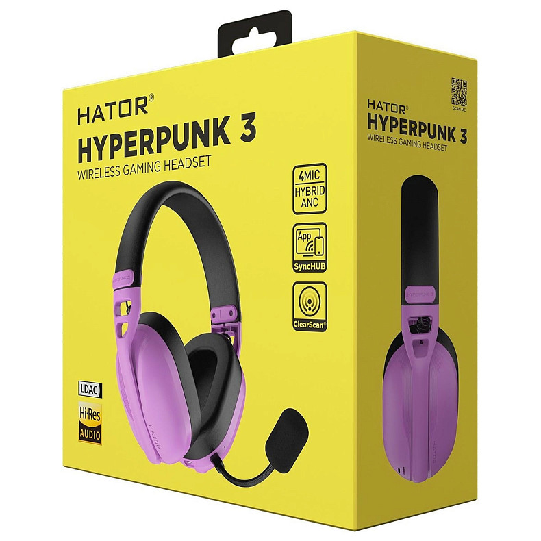 Ігрова гарнітура HATOR Hyperpunk 3 Wireless Cyber Violet (ESH19)