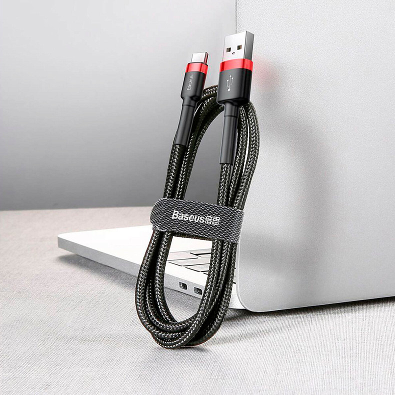 Кабель Baseus Cafule Cable USB for Type-C 2A 2M Red/Black